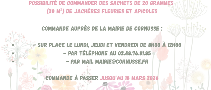 Commande de jachères fleuries et apicoles