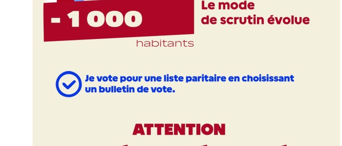 Élections municipales 2026 - Le mode de scrutin évolue
